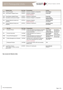 2015 Prerequisite Units