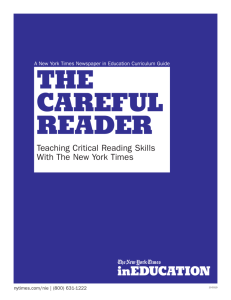 the careful reader - The New York Times Marketing Portfolio