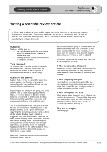 Writing a scientific review article