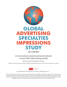 Impressions Study - Advertising Specialty Institute