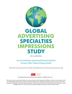 Impressions Study - Advertising Specialty Institute