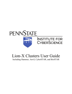 Lion-X Clusters User Guide - Institute for CyberScience