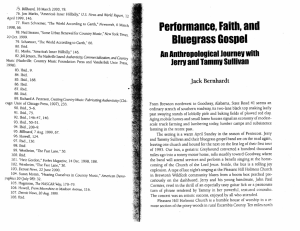 Performance, Faith, and Bluegrass Gospel