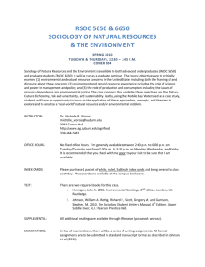 rsoc 5650 & 6650 sociology of natural resources