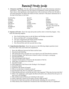 Beowulf Study Guide - Miletic