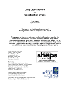 Drug Class Review on Constipation Drugs