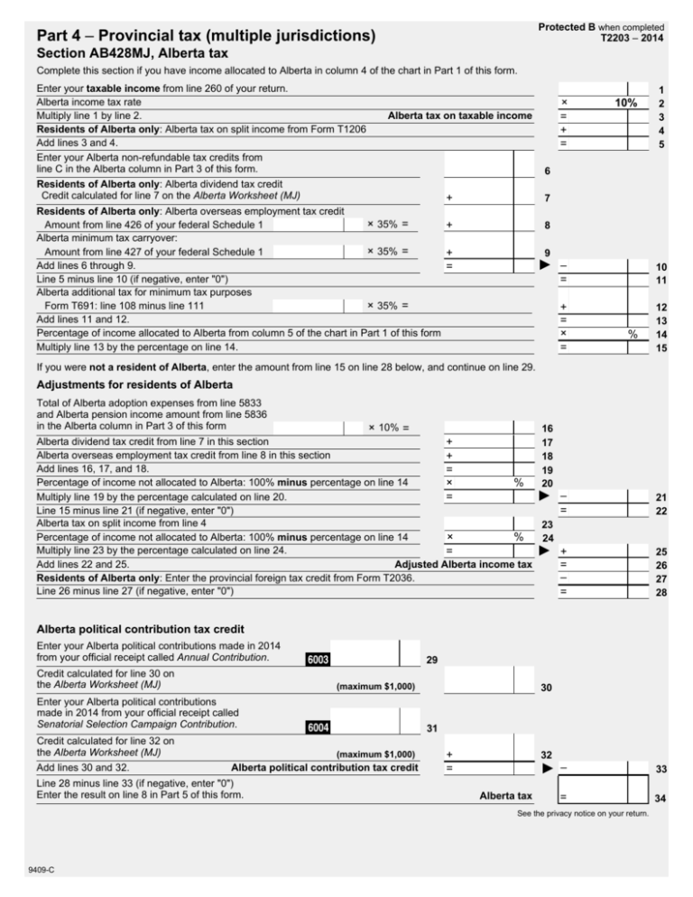 Section Ab428mj, Alberta Tax