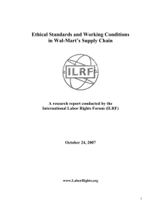 Ethical Standards and Working Conditions in Wal