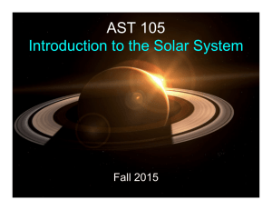 AST 105 Introduction to the Solar System