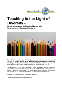 Teaching in the Light of Diversity