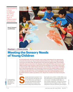 Meeting the Sensory Needs of Young Children