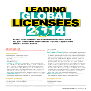 Leading Global Licensees