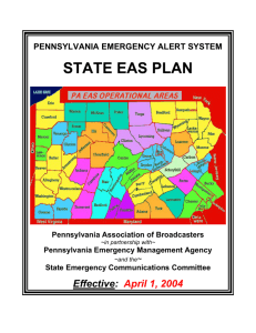 pennsylvania emergency alert system state eas plan