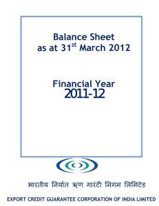 Balance Sheet as at 31 March 2012 Financial Year