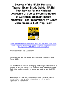 Secrets of the NASM Personal Trainer Exam Study