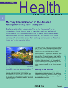 Mercury contamination in the Amazon