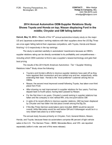 2014 Annual Automotive OEM-Supplier Relations Study