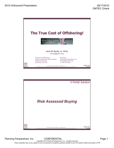 The True Cost of Offshoring! Risk Assessed Buying