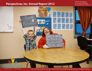 Perspectives, Inc. Annual Report 2012