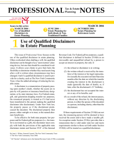 Use of Qualified Disclaimers in Estate Planning