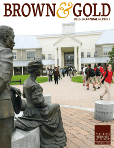 &2013-14 ANNUAL REPORT - Milton Hershey School Alumni