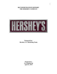 Recommendation Report for The Hershey's