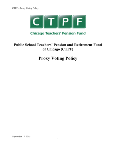 Proxy Voting Policy - Public School Teachers' Pension and