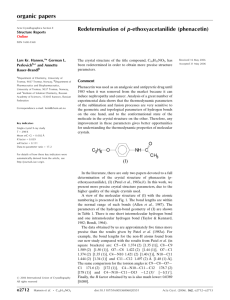 Redetermination of p-ethoxyacetanilide (phenacetin)