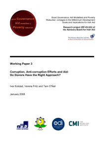 Corruption, Anti-corruption Efforts and Aid