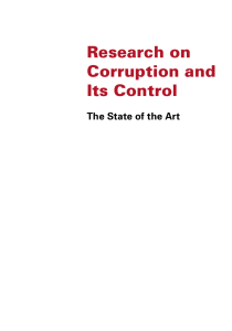 Wharton Workshop: Research on Corruption and Its Control