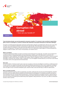 Corruption risk abroad