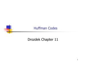 Huffman Codes Drozdek Chapter 11
