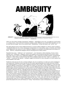 ambiguity. - Brainstorm Services