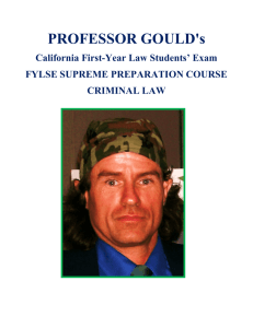 PROFESSOR GOULD's - Gould's Legal Education