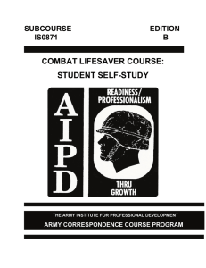 Combat Lifesaver Course: Student Self