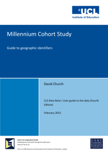 Millennium Cohort Study Guide to Geographic