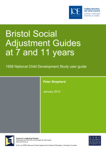 Bristol Social Adjustment Guides at 7 and 11 years