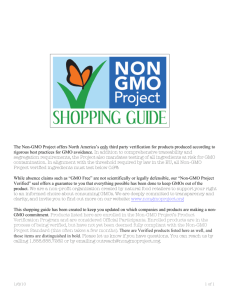 Non GMO Shopping Guide