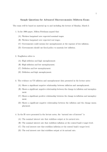 Sample Questions for Advanced Macroeconomics Midterm Exam