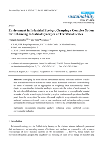 Environment in Industrial Ecology, Grasping a Complex Notion for