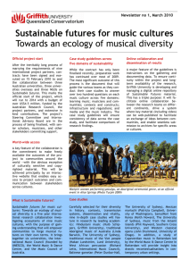 Sustainable futures for music cultures Towards an ecology of