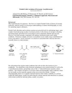 Friedel-Crafts Acylation of Ferrocene: Acetylferrocene Adapted from