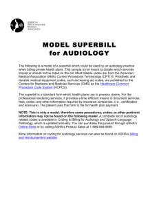 Model Superbill for Audiology - American Speech