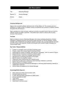 Job Description - Sigma Software Distribution