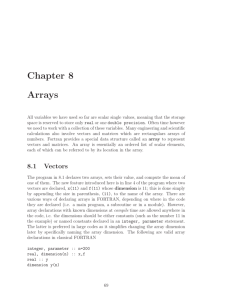 Chapter 8 Arrays