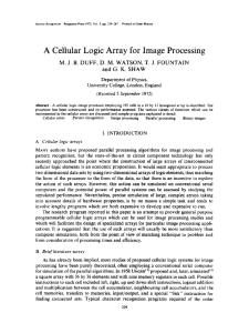 A Cellular Logic Array for Image Processing