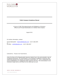 Public Company Compliance Manual A Survey of SEC Filing