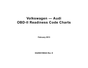 Volkswagen — Audi OBD-II Readiness Code Charts - Snap-on