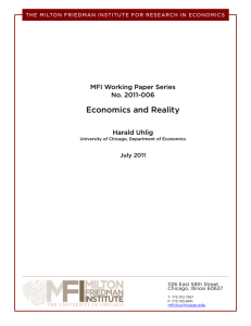 Economics and Reality - Becker Friedman Institute