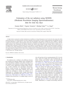 Estimation of the net radiation using MODIS (Moderate Resolution